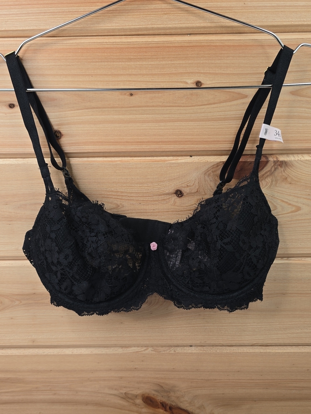 Victoria's Secret Dream Angels Wicked Unlined Lace Balconette Bra Sz 34D - Picture 3 of 7